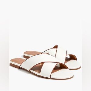 JCrew Women’s Slide Sandals in Ivory Size 9 - NIB